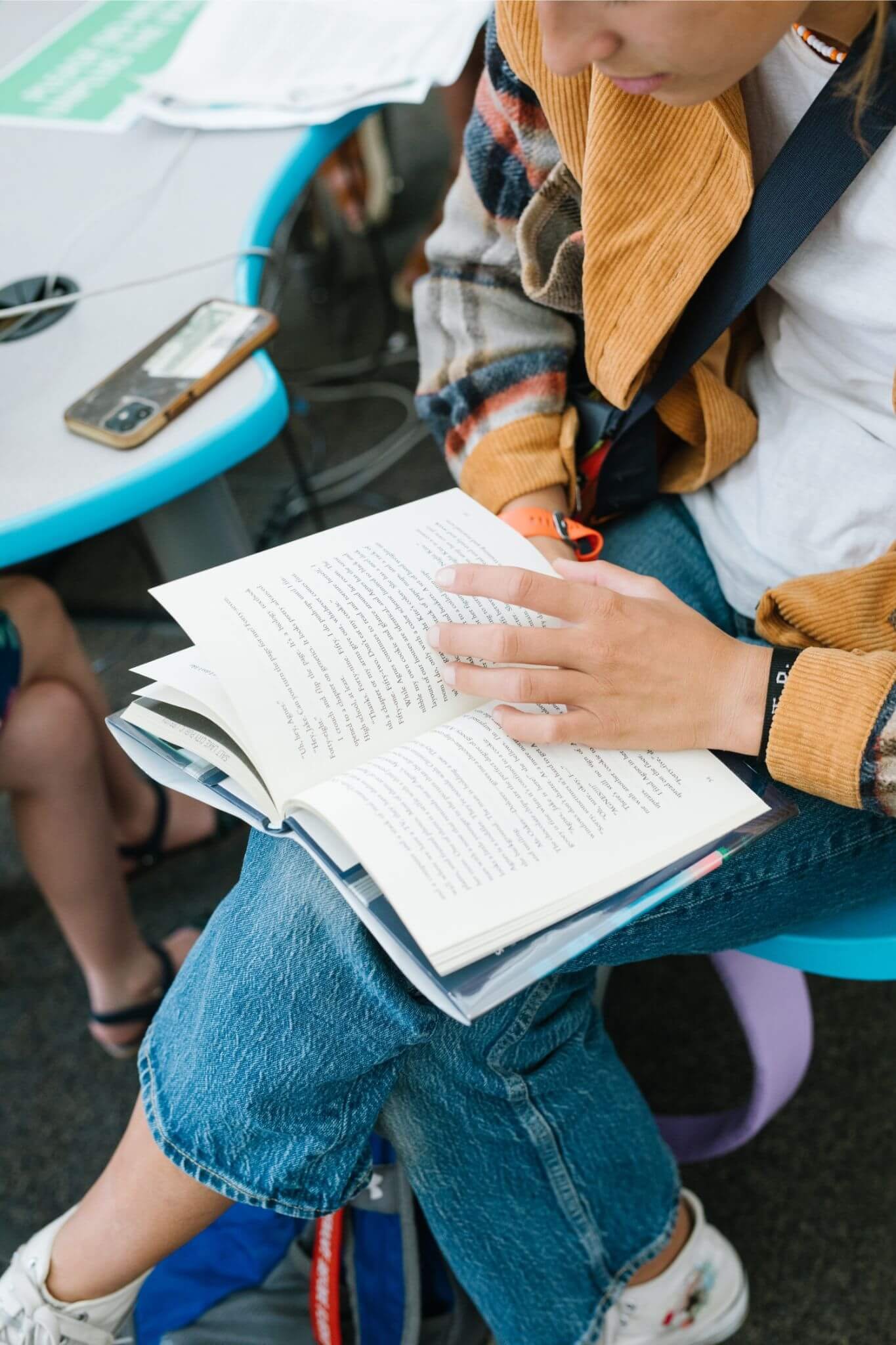 Girl doing Jackie's Classroom reading tutors' reading homework